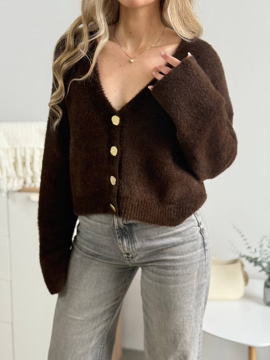 Вкорочені пухнасті кардигани