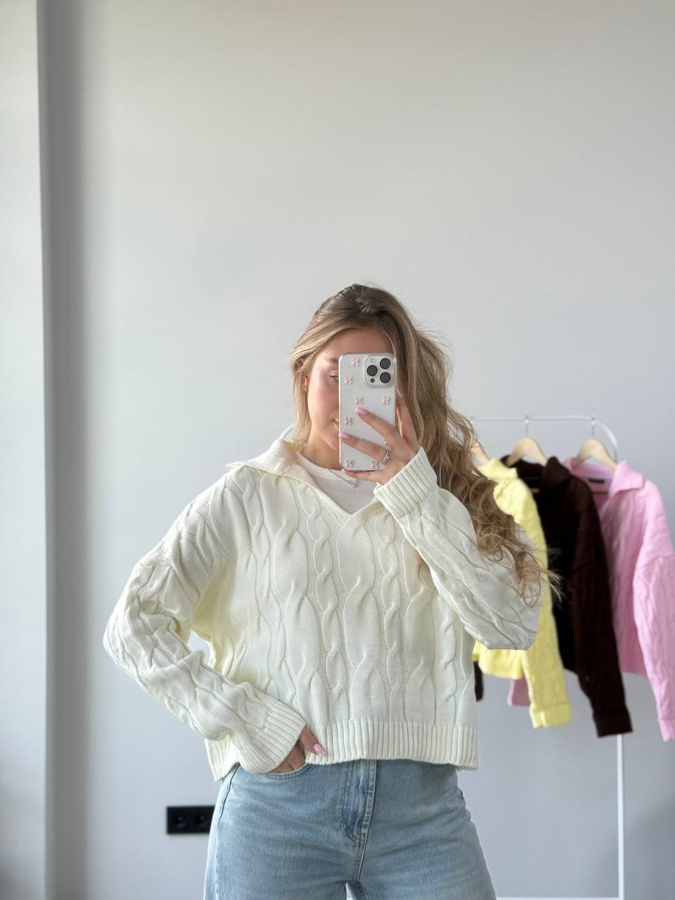 Светри поло в косичку