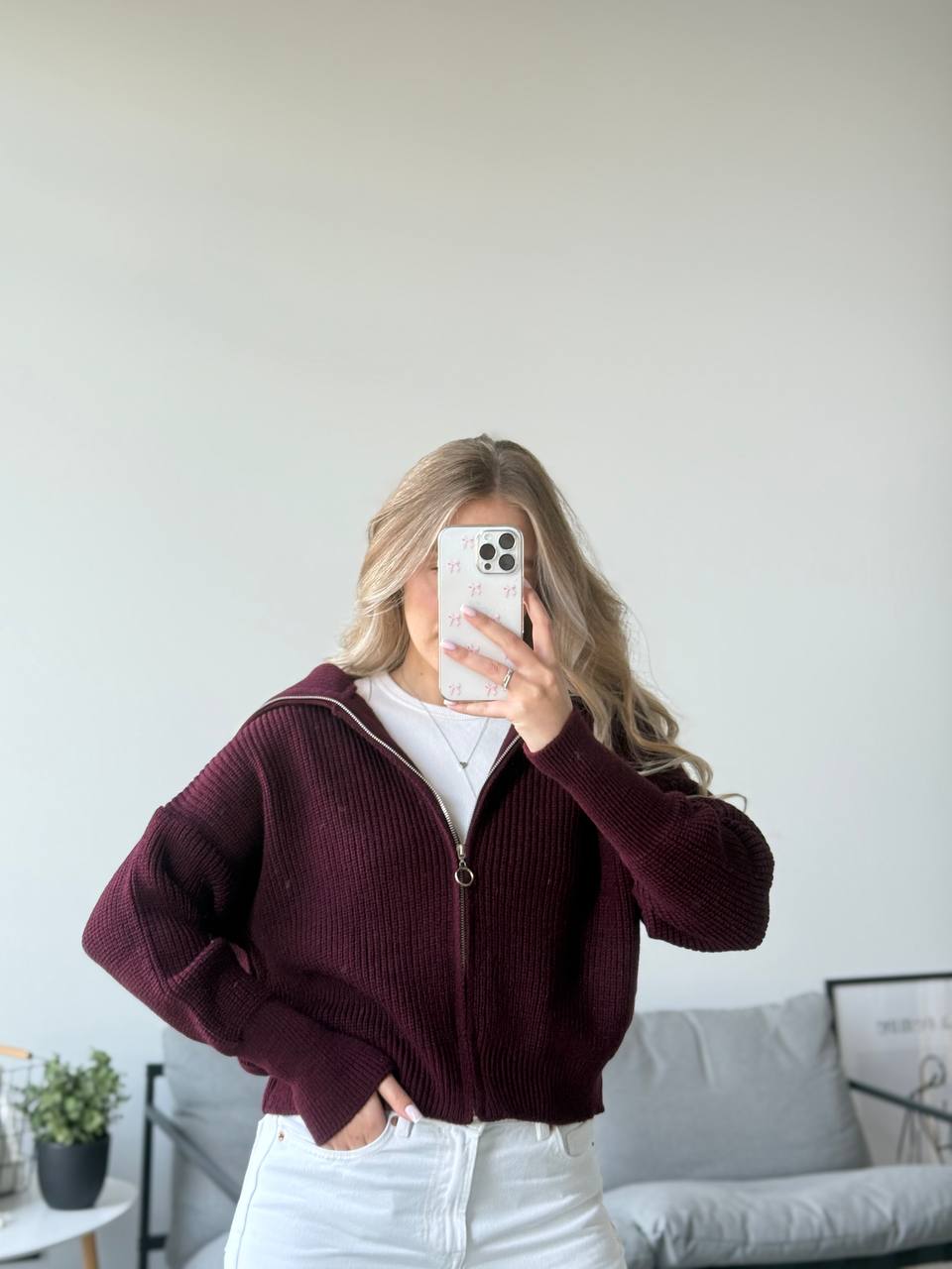 Светр з комірцем на блискавці