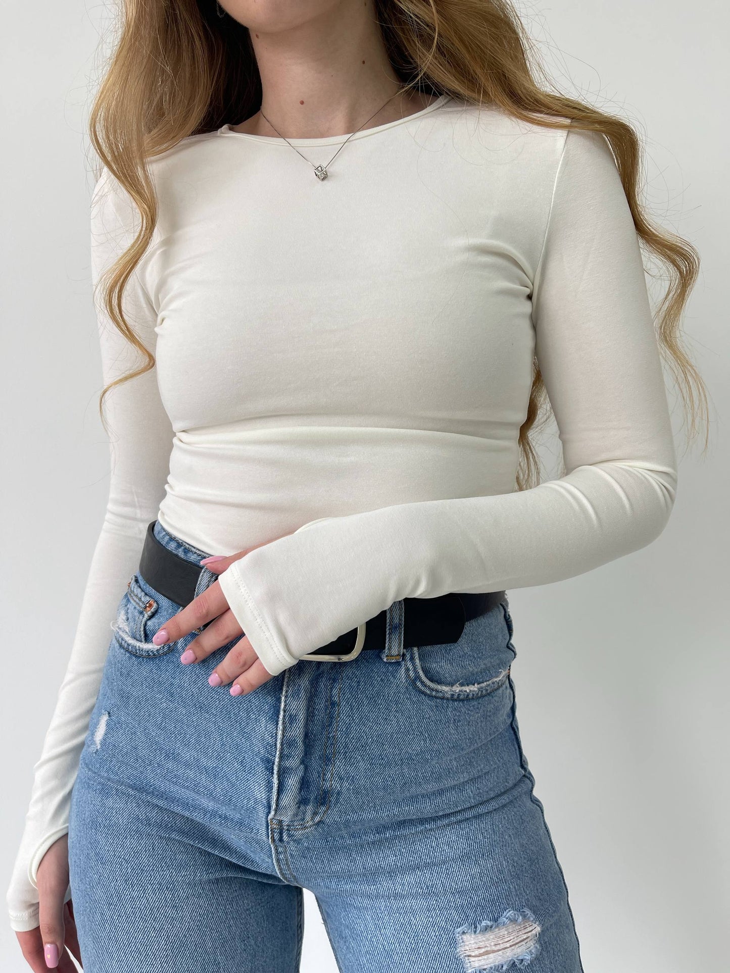 Лонг з розрізом для пальчика