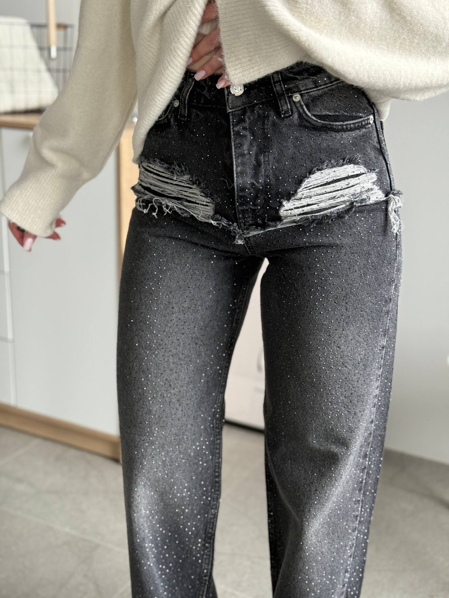 Джинси з блискітками
