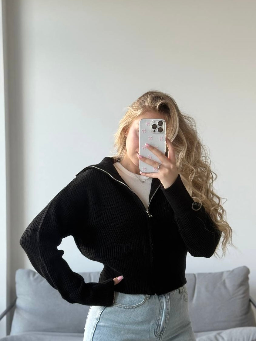 (Вкорочений светр на блискавці