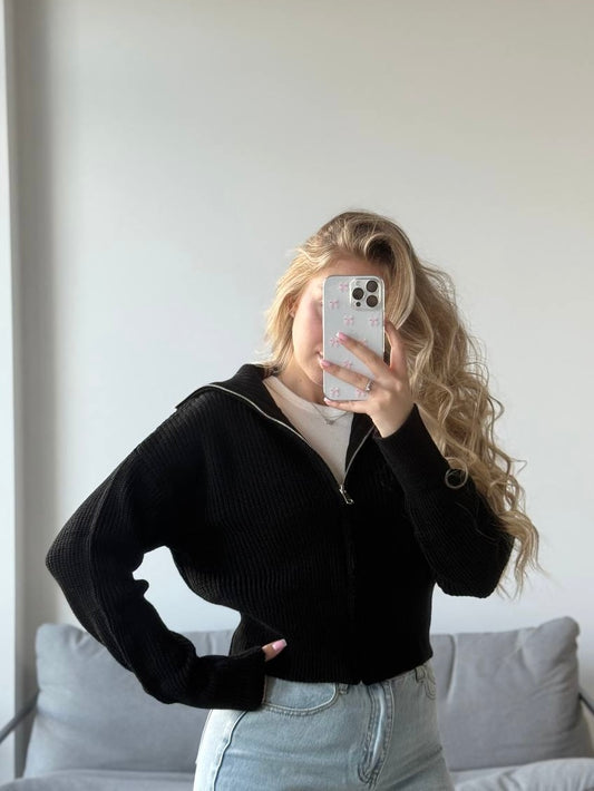 (Вкорочений светр на блискавці