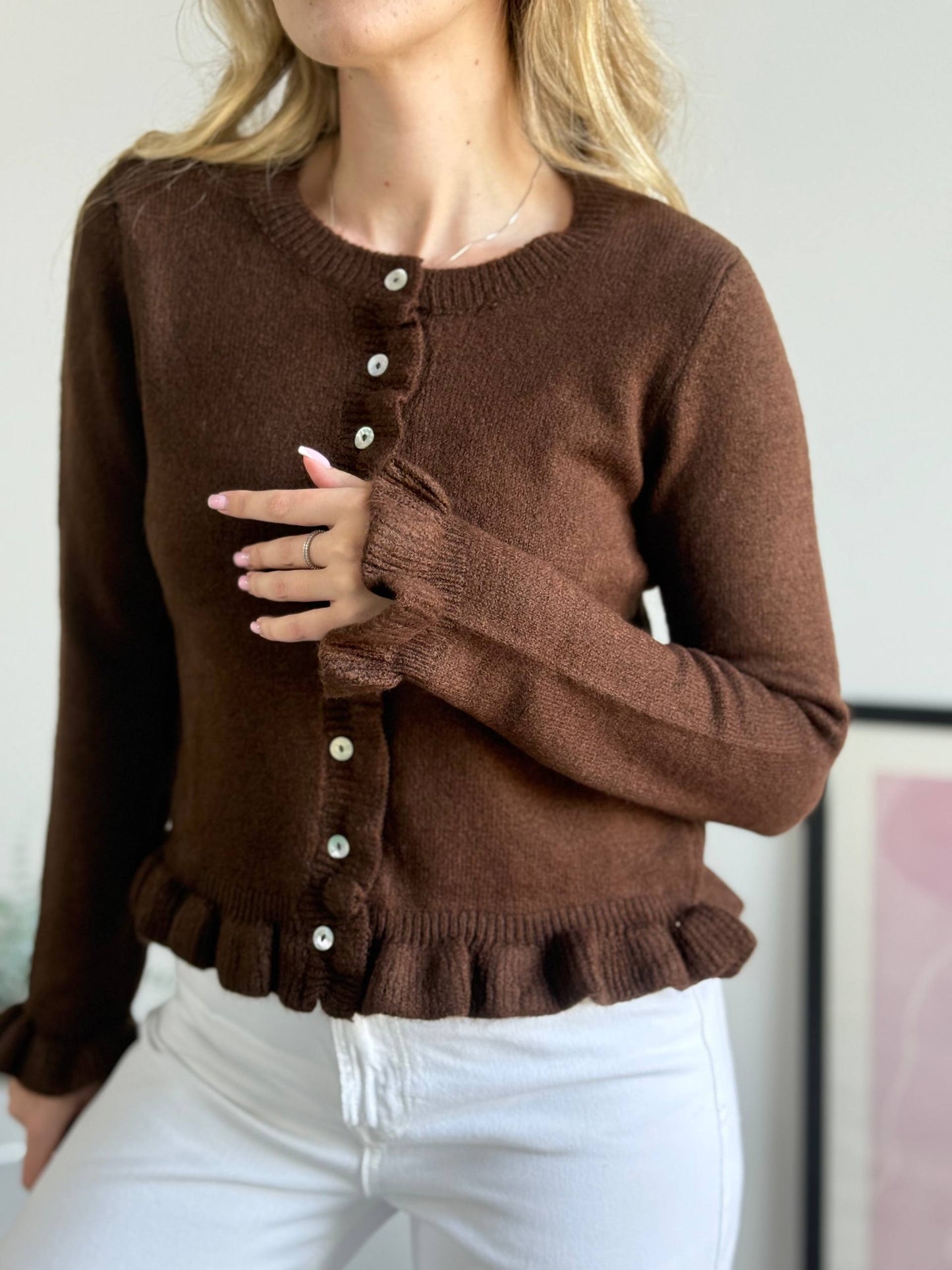 Кардиган з рюшами