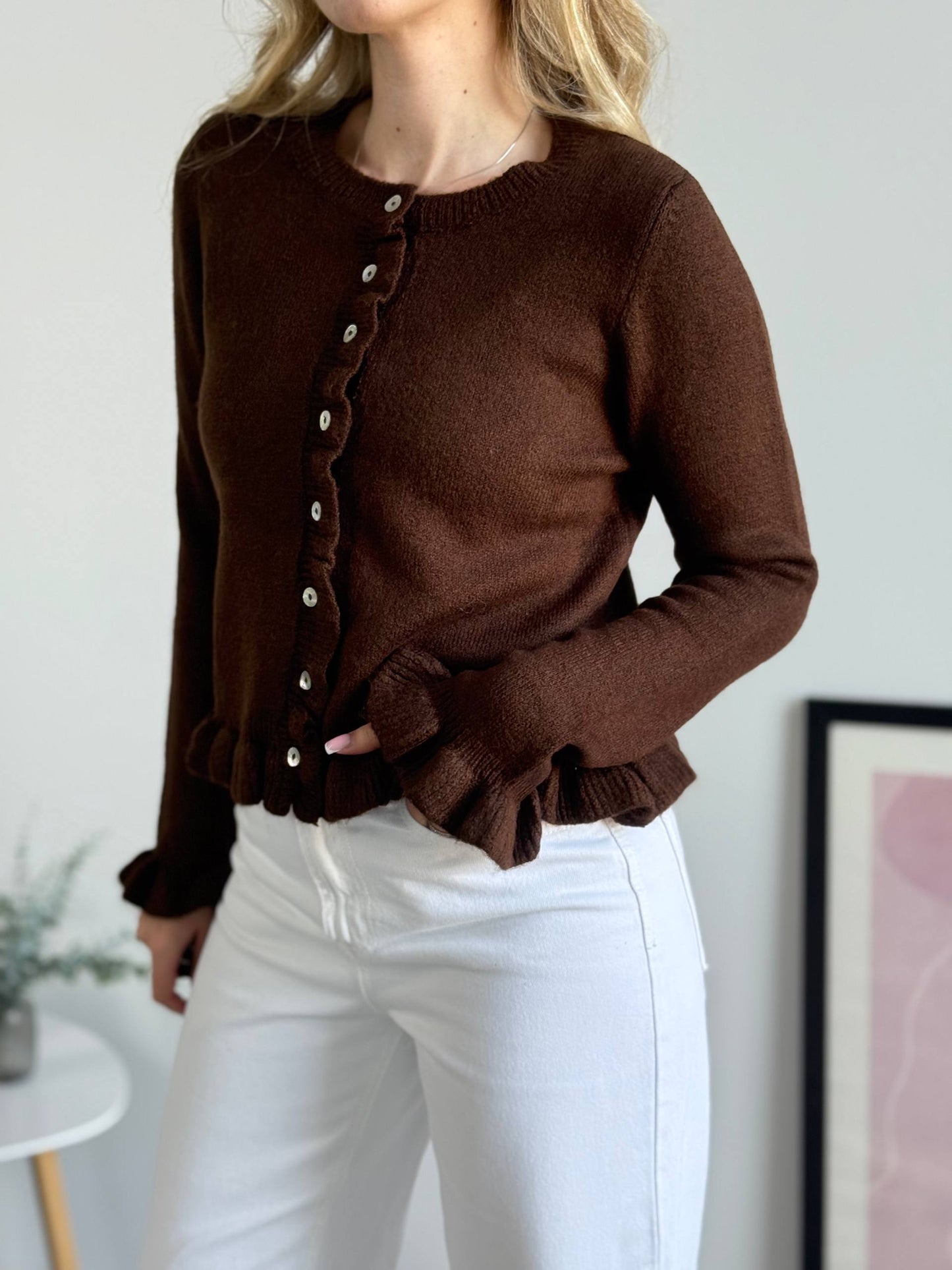 Кардиган з рюшами