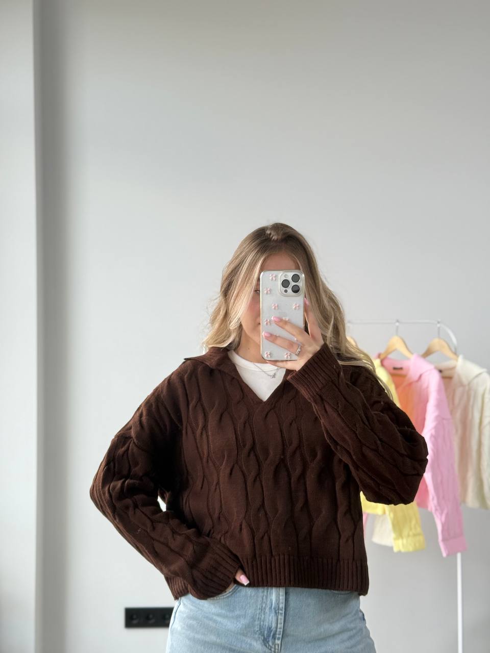 Светри поло в косичку