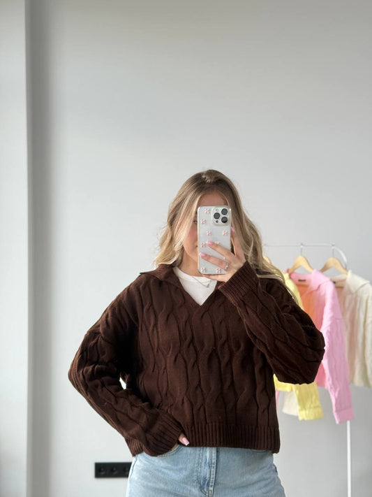 Светри поло в косичку