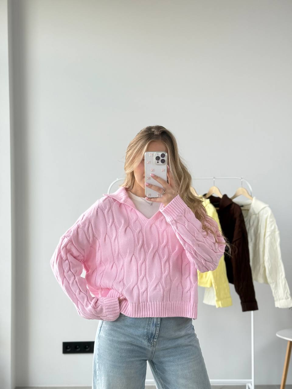 Светри поло в косичку