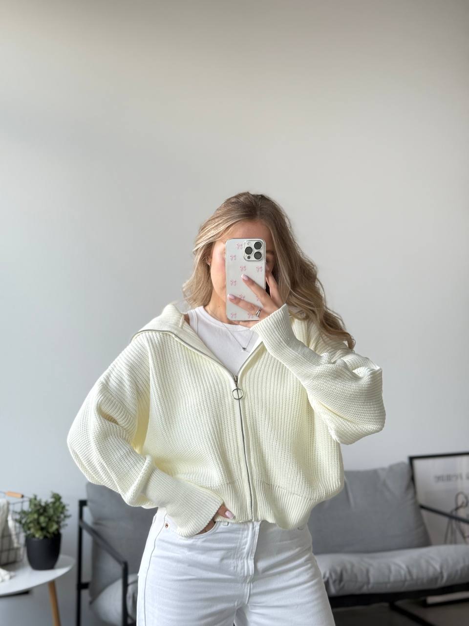 Светр з комірцем на блискавці