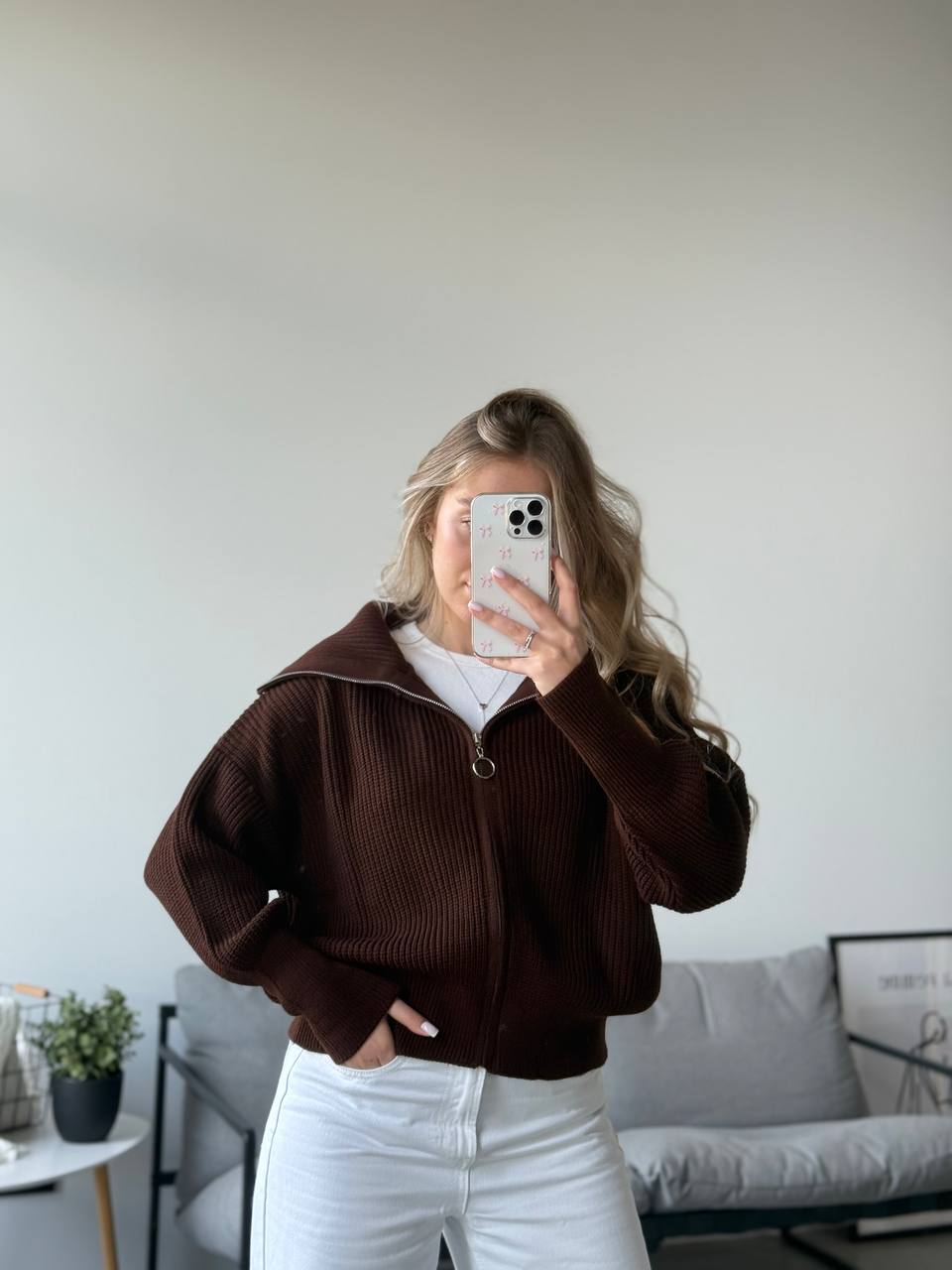 Светр з комірцем на блискавці