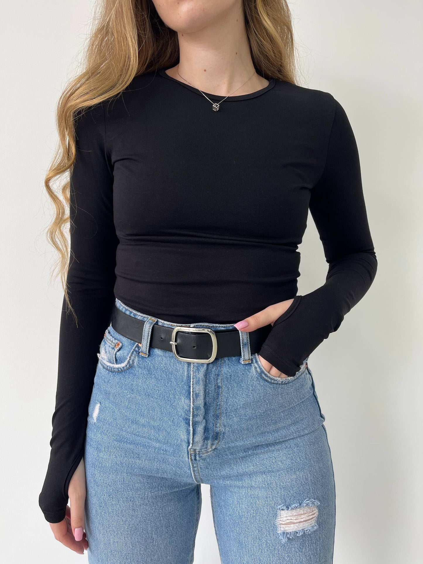 Лонг з розрізом для пальчика