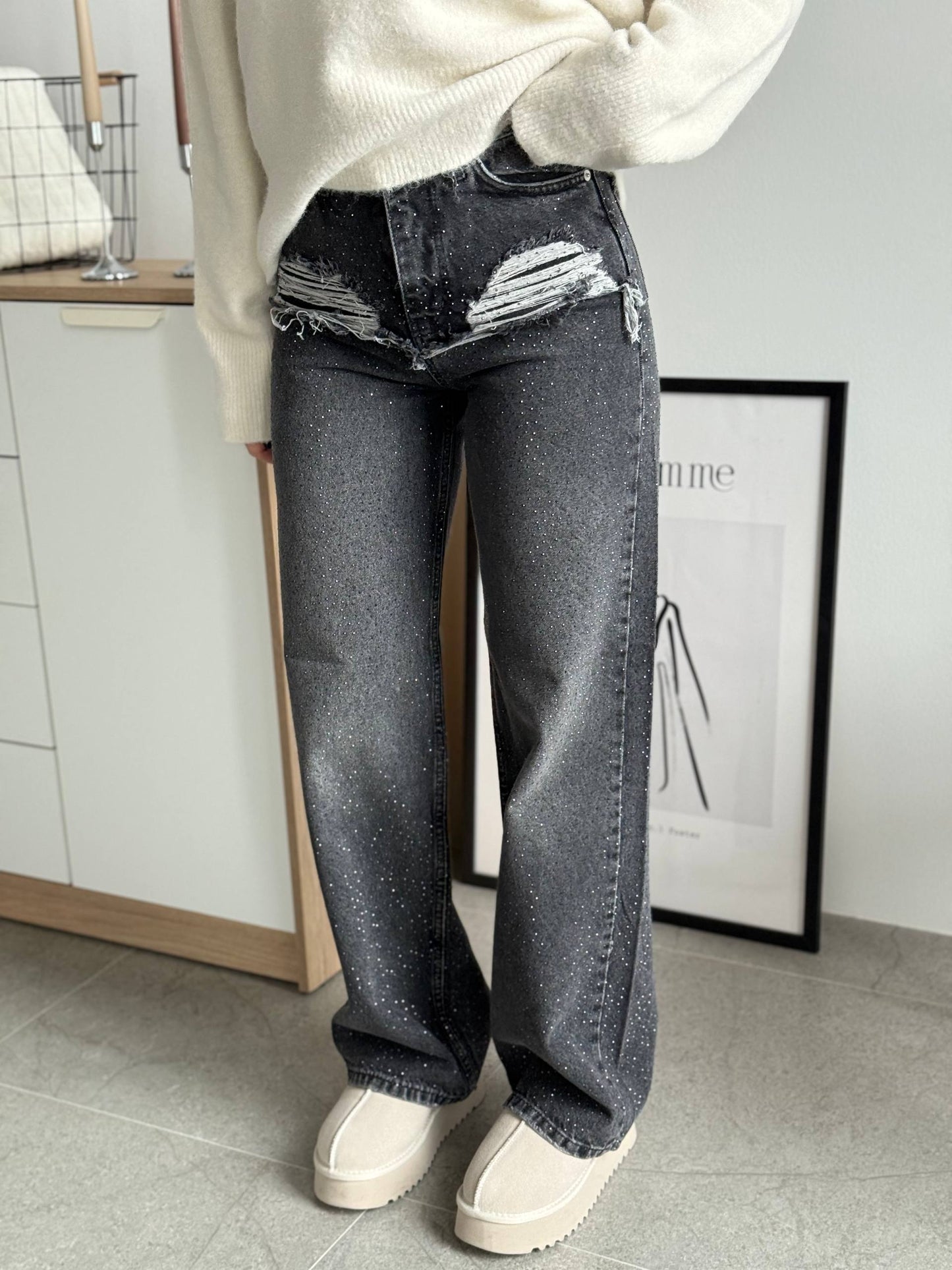 Джинси з блискітками