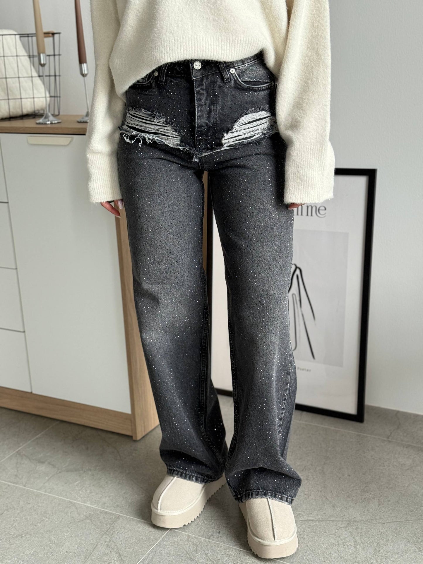 Джинси з блискітками