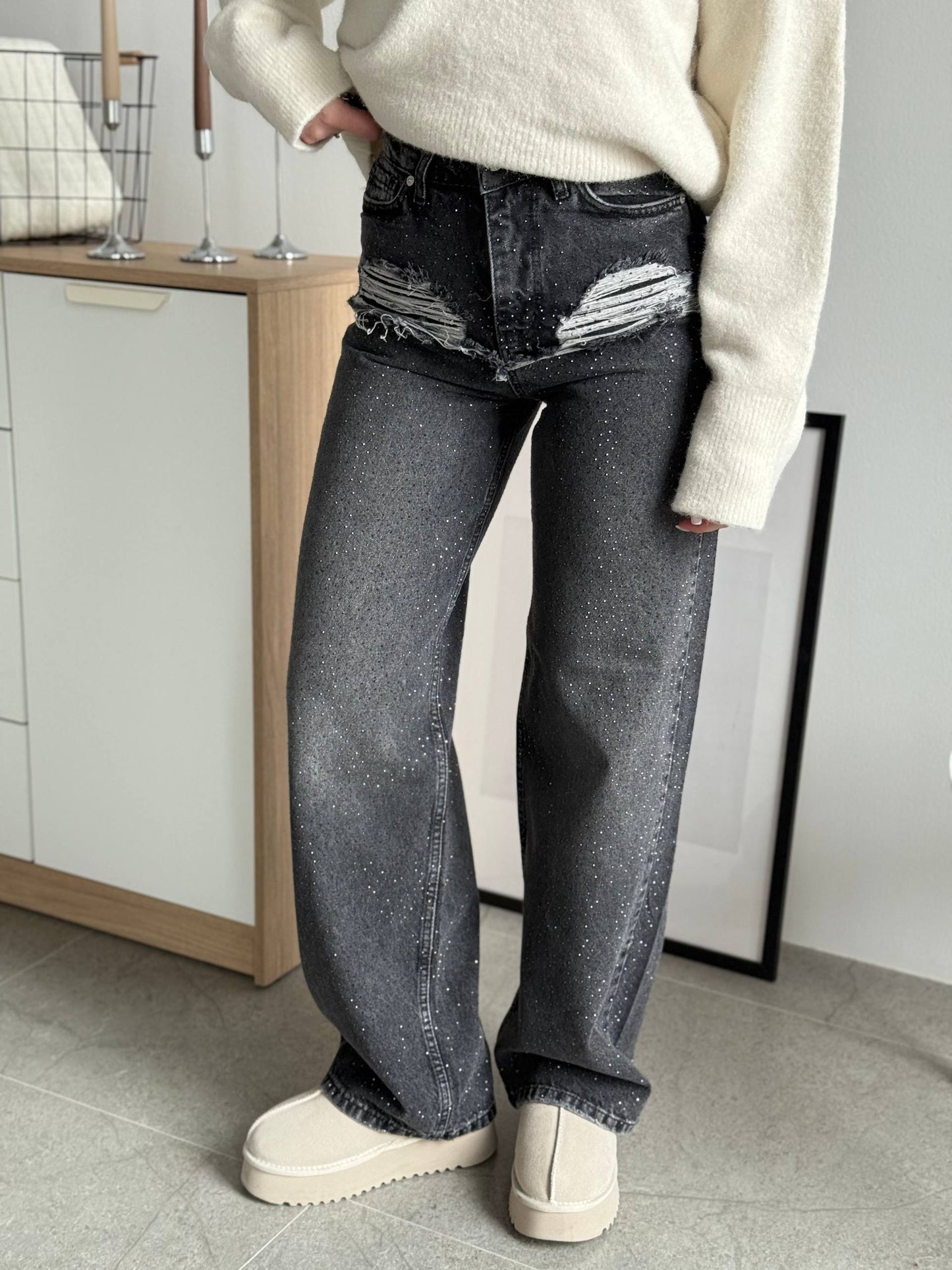 Джинси з блискітками