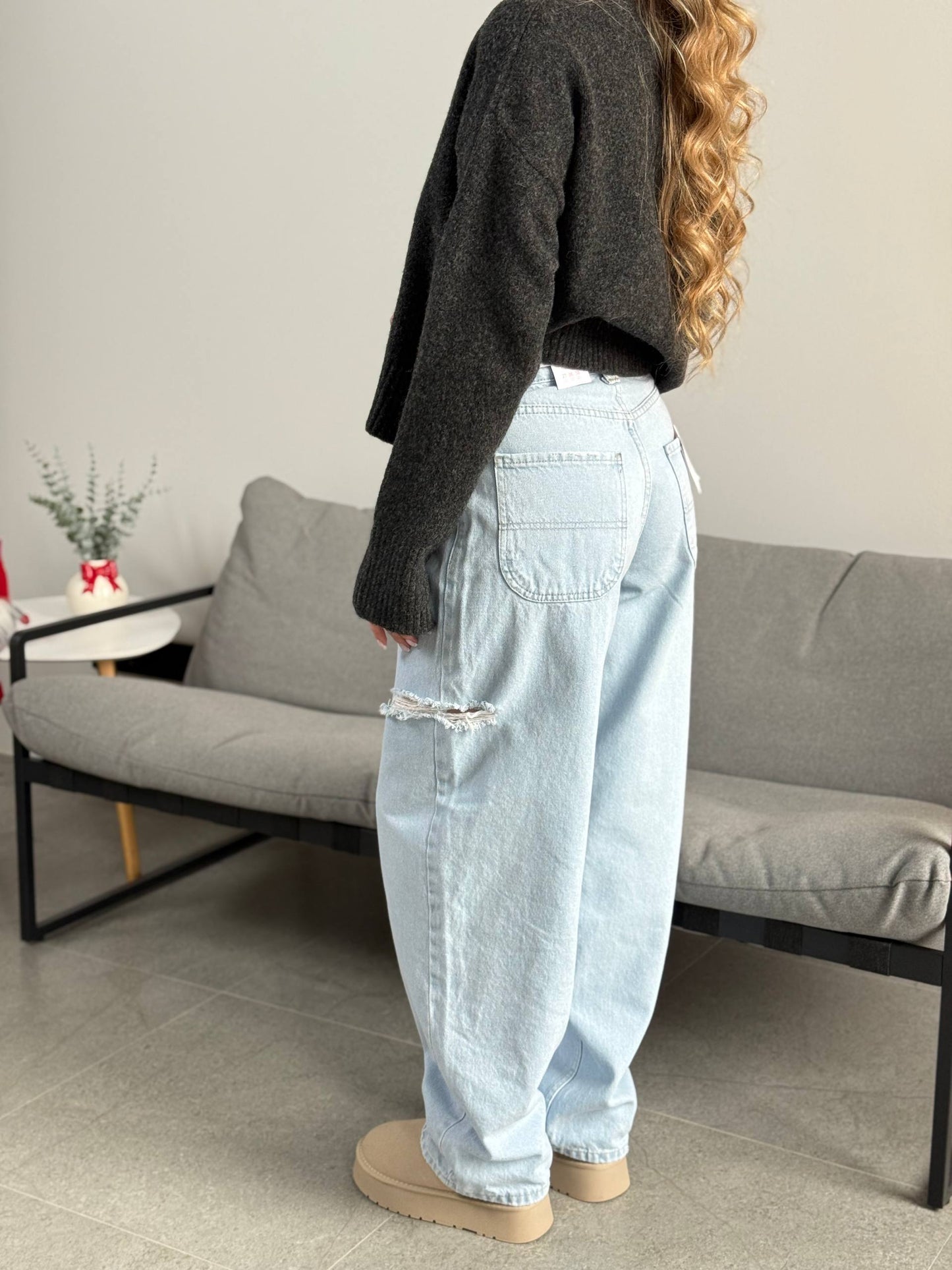 Джинси baggy з розрізами