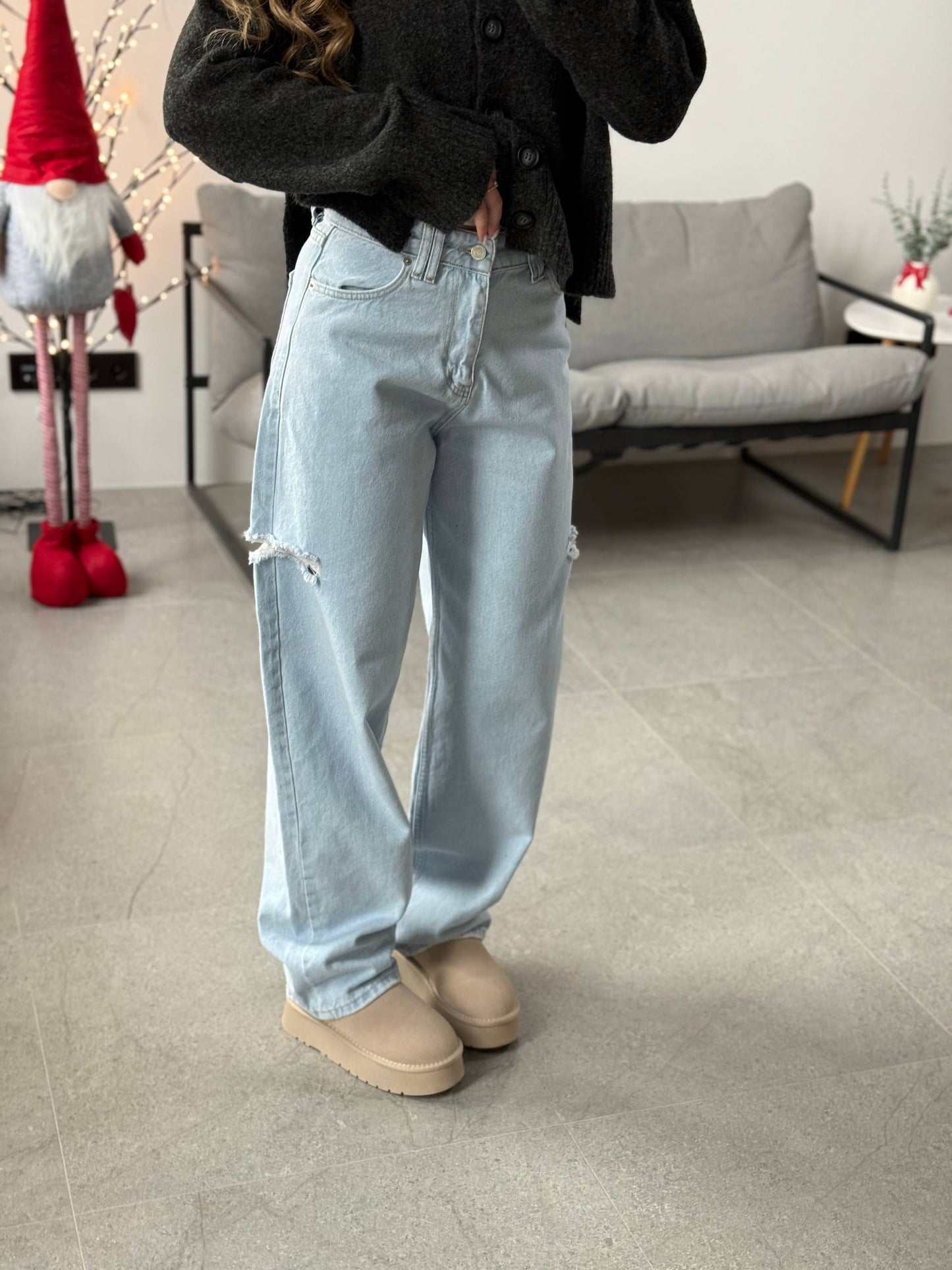 Джинси baggy з розрізами