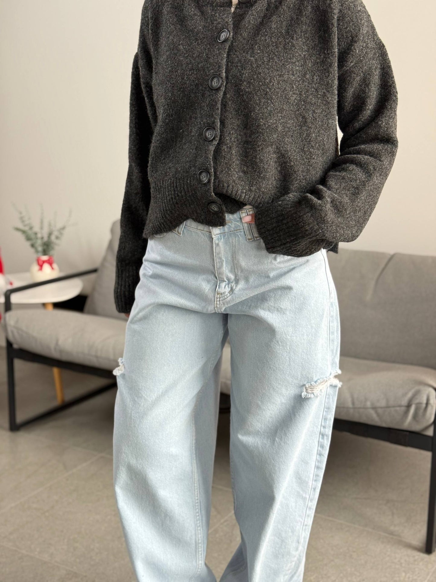 Джинси baggy з розрізами